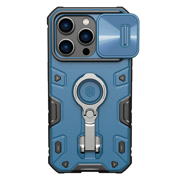 

Противоударный чехол Nillkin CamShield Armor Pro Magnetic для iPhone 14 Pro синий, CamShield Armor Pro Magnetic