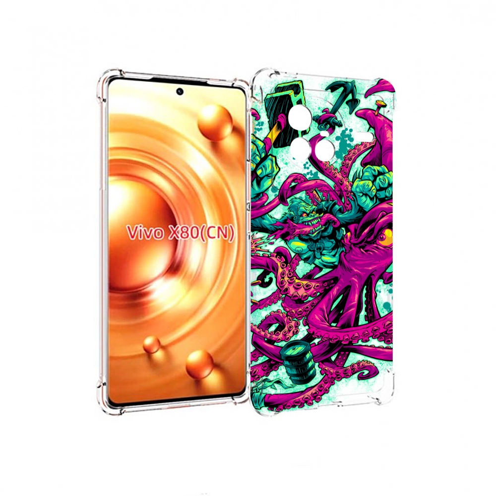 

Чехол Mypads Фиолетовый Кракен Для Vivo X80, Прозрачный, Tocco