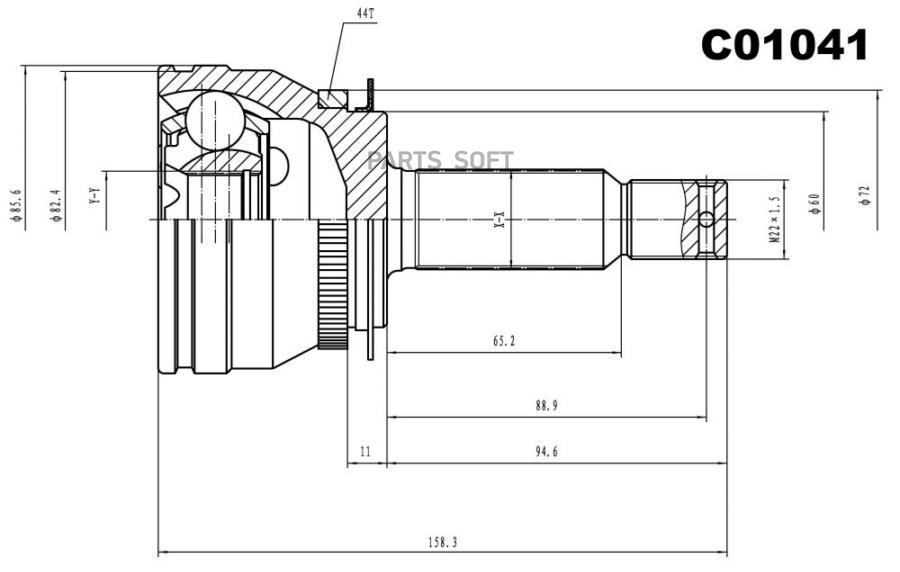 

SANGSIN BRAKE C01041 ШРУС внешний передний C01041