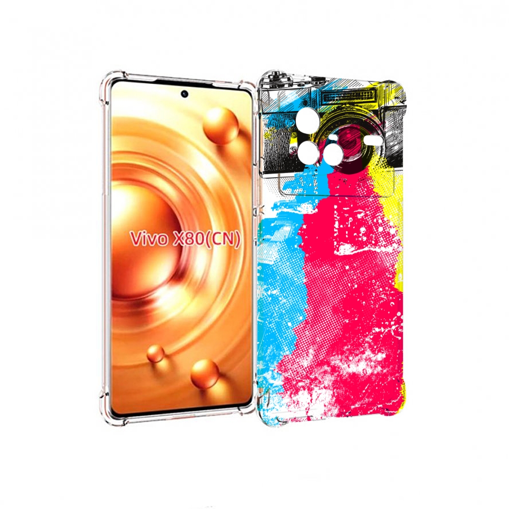

Чехол Mypads Цветной Фотоаппарат Для Vivo X80, Прозрачный, Tocco
