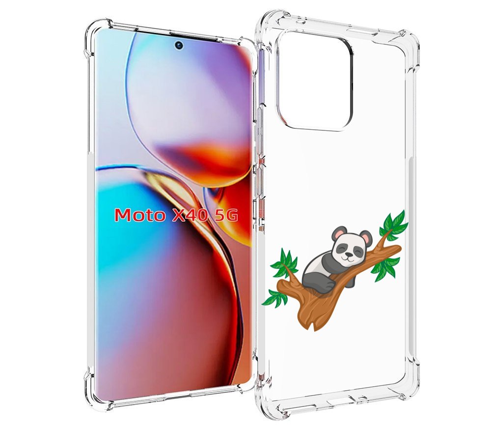 

Чехол MyPads панда-на-деревце для Motorola Moto X40, Прозрачный, Tocco