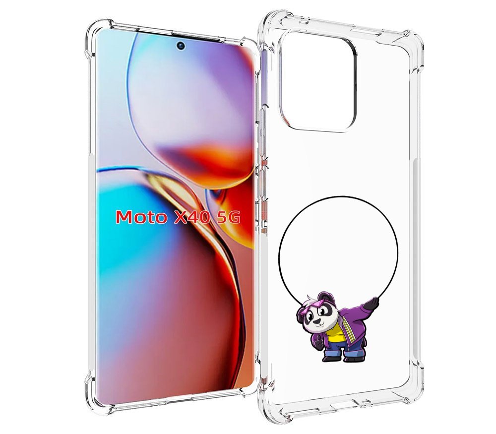 

Чехол MyPads панда-с-обручем для Motorola Moto X40, Прозрачный, Tocco