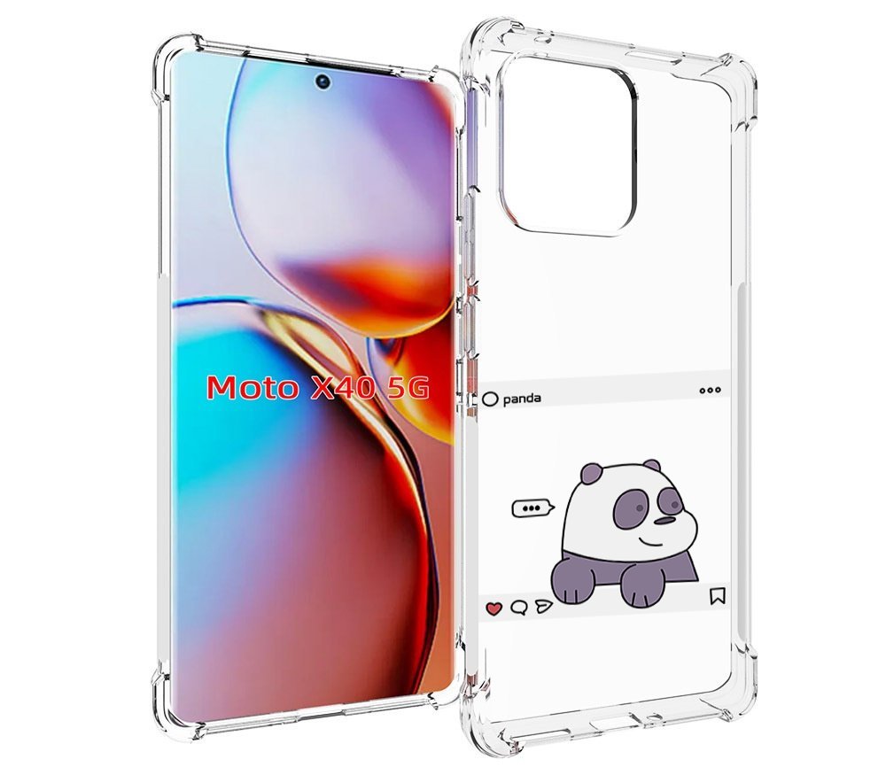 

Чехол MyPads пандочка-фотка для Motorola Moto X40, Прозрачный, Tocco