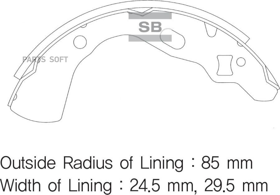 

Колодки барабанные \ Kia Pride 1.1i/1.3i 90-01, Mazda 121 DA 1.1 SANGSIN BRAKE SA049 SA049