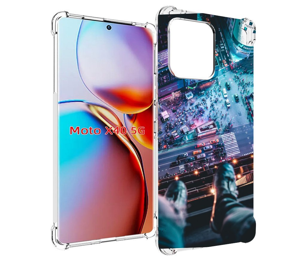 

Чехол MyPads парень на крыше для Motorola Moto X40, Прозрачный, Tocco
