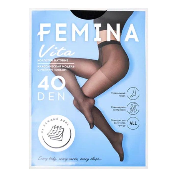 Колготки женские FEMINA черные 5