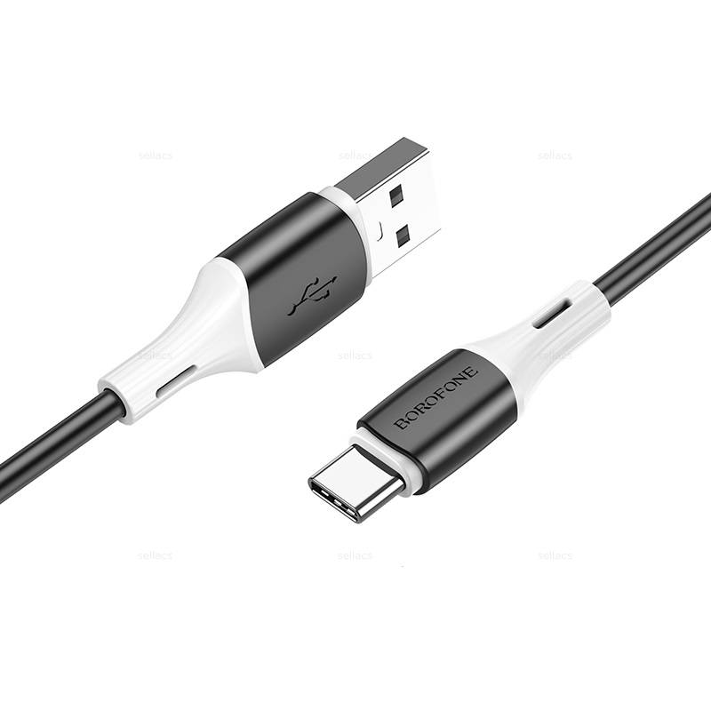 

Кабель Borofone BX79 USB - Type-C, 3 А, 1 м, черный, BX79