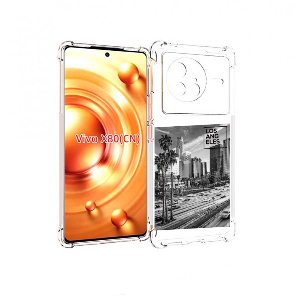 

Чехол Mypads Черно Белый Лос Анджелес Для Vivo X80, Прозрачный, Tocco