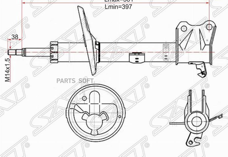 

Стойка Задняя Toyota Camry 01-06 4Wd Rh (Правый) Sat St-48530-39755