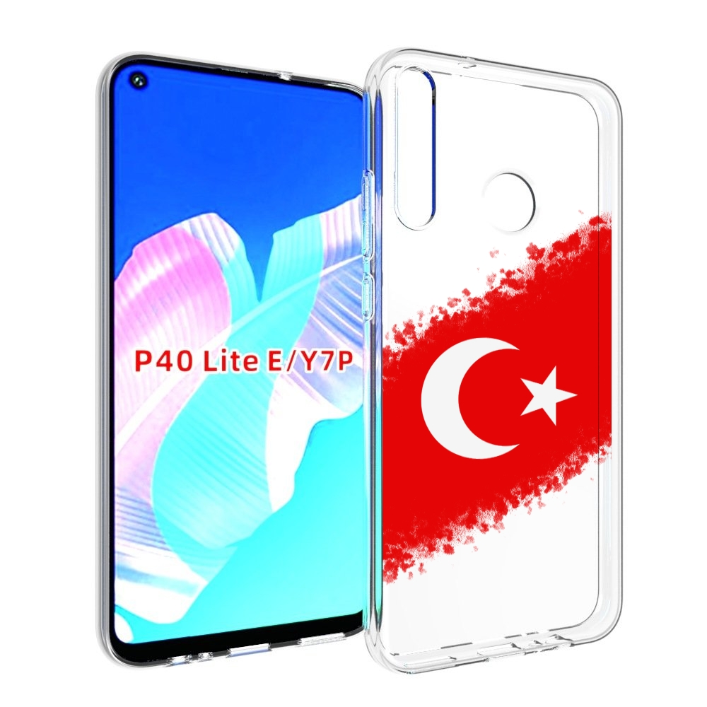 

Чехол бампер MyPads флаг Турции для Huawei P40 Lite E, Прозрачный, Tocco