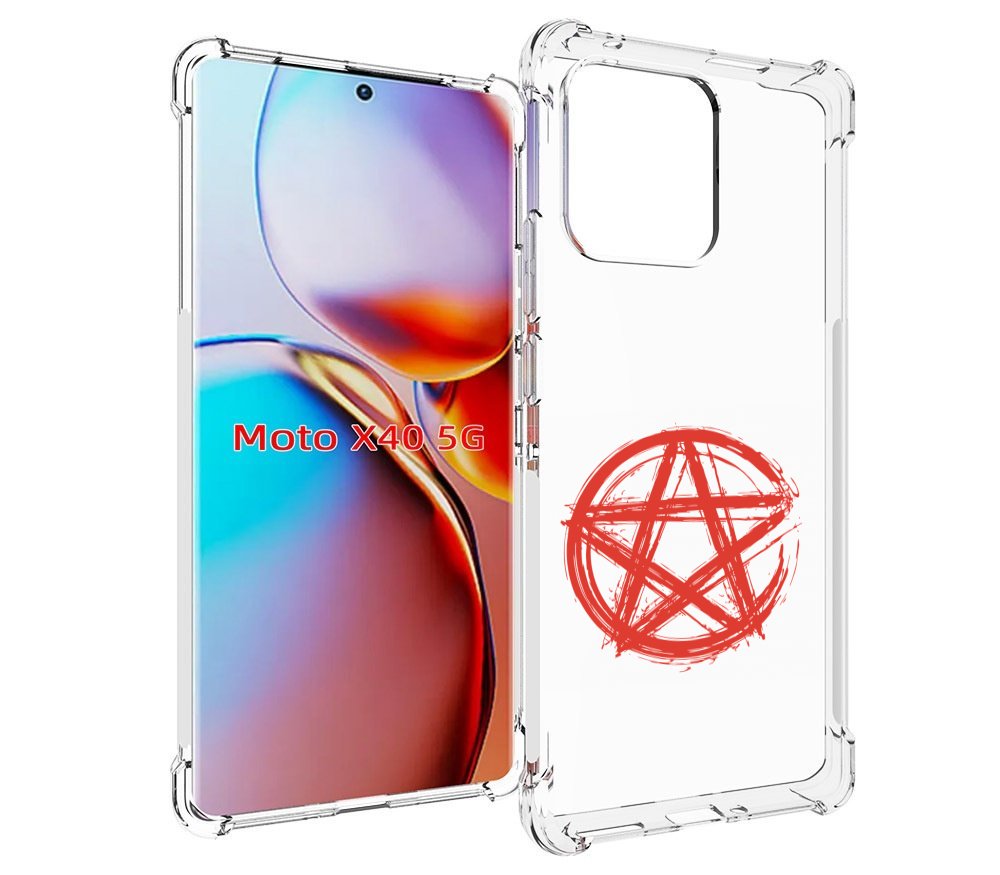 

Чехол MyPads пентаграмма для Motorola Moto X40, Прозрачный, Tocco