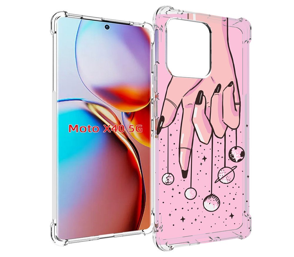 

Чехол MyPads планеты-на-пальцах для Motorola Moto X40, Прозрачный, Tocco