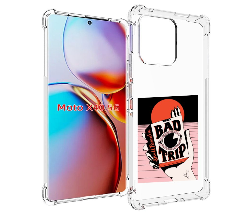 

Чехол MyPads плохая пачка для Motorola Moto X40, Прозрачный, Tocco