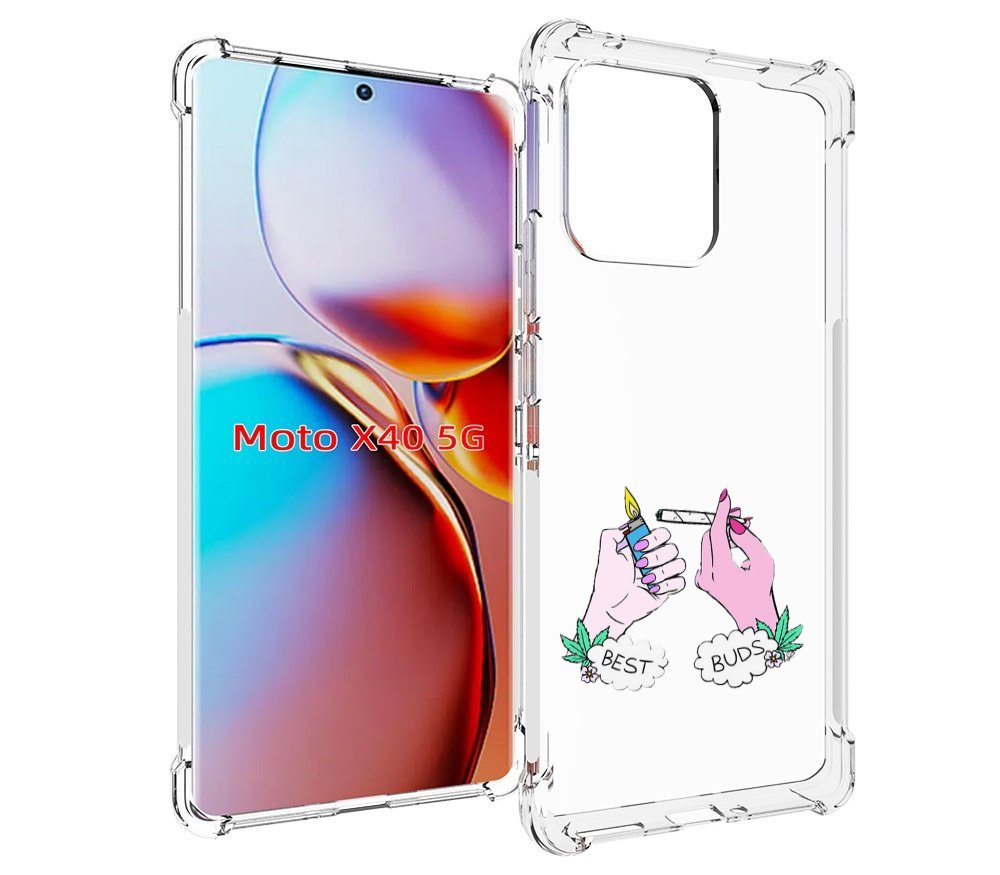 

Чехол MyPads плохие руки женский для Motorola Moto X40, Прозрачный, Tocco
