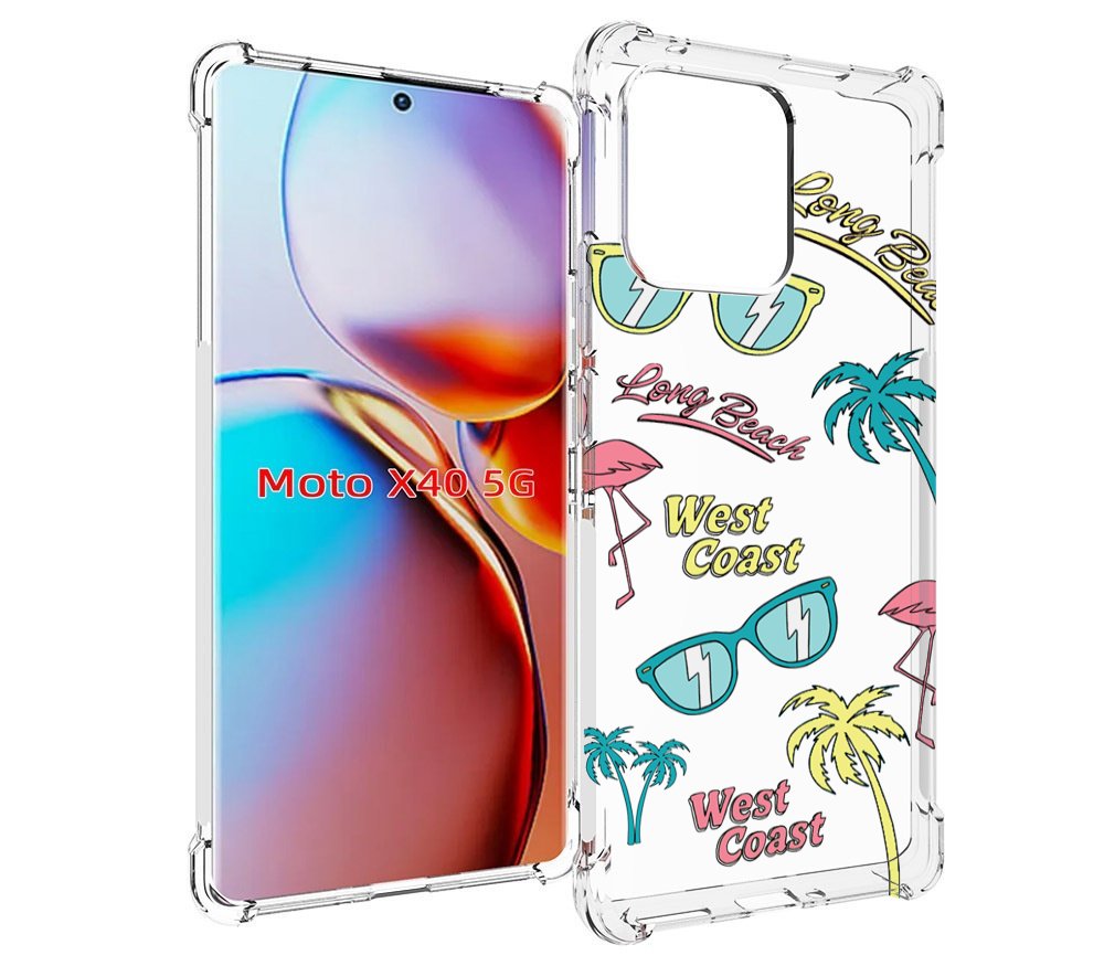 

Чехол MyPads пляжные-декорации для Motorola Moto X40, Прозрачный, Tocco