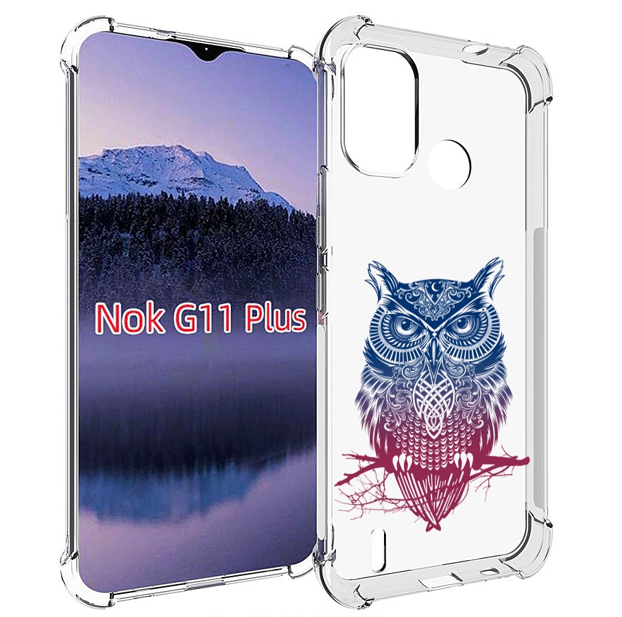 

Чехол MyPads хиппи сова для Nokia G11 Plus, Прозрачный, Tocco