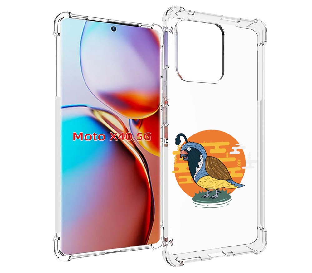 

Чехол MyPads попугай-на-острове для Motorola Moto X40, Прозрачный, Tocco