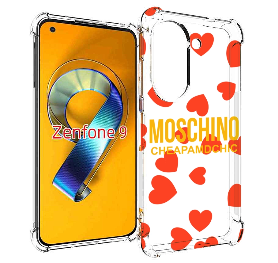 

Чехол MyPads сердца-москино для Asus Zenfone 9 (AI2202), Прозрачный, Tocco
