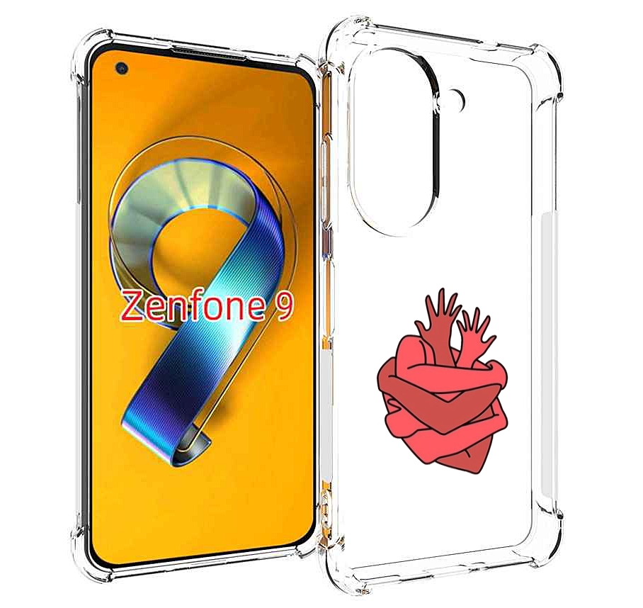 

Чехол MyPads сердце из ручек для Asus Zenfone 9 (AI2202), Прозрачный, Tocco