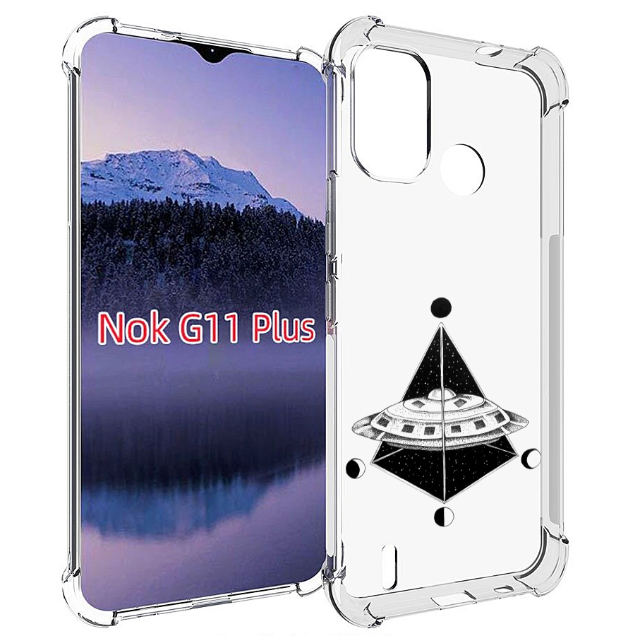 

Чехол MyPads черно белая летающая тарелка для Nokia G11 Plus, Прозрачный, Tocco