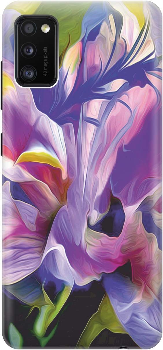

Силиконовый чехол на Samsung Galaxy A41 с принтом "Цветочная абстракция", 386