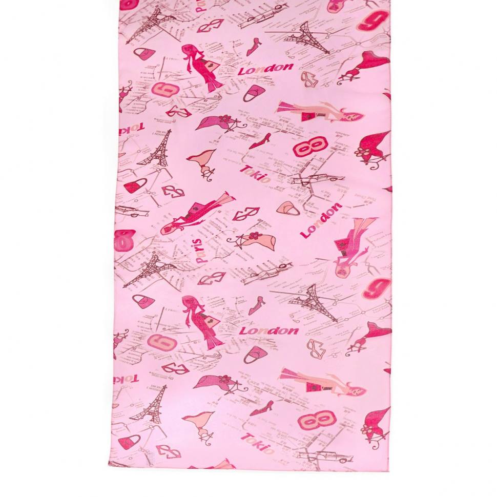 Палантин женский Roby Foulards 38511 сиреневый/розовый, 40х160 см