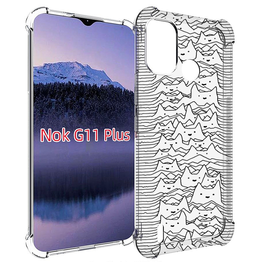 

Чехол MyPads черно белые коты 3D для Nokia G11 Plus, Прозрачный, Tocco