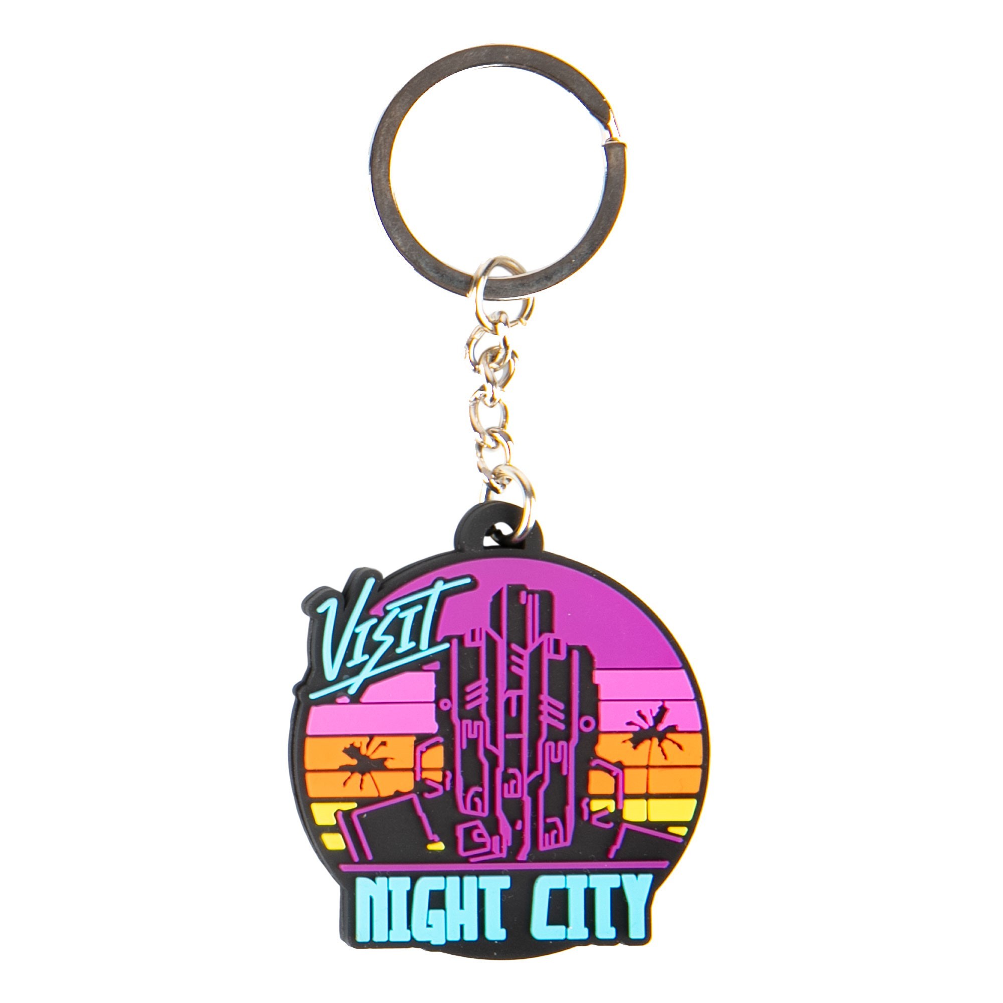 Брелок Cyberpunk 2077 Visit Night City 85924 разноцветный, размер 2,5 x 2,5 см