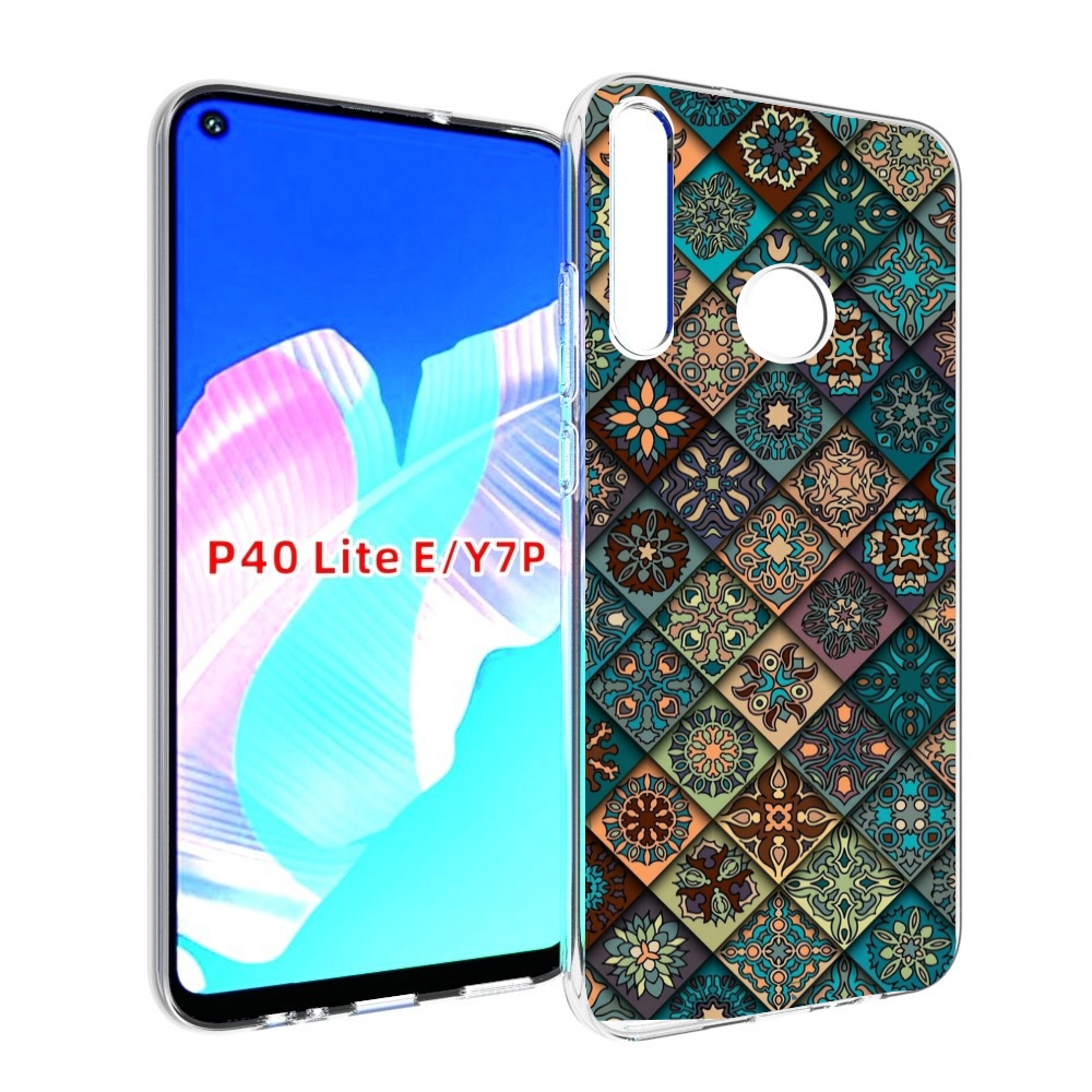 

Чехол бампер MyPads ячейки с арнаментами для Huawei P40 Lite E, Прозрачный, Tocco