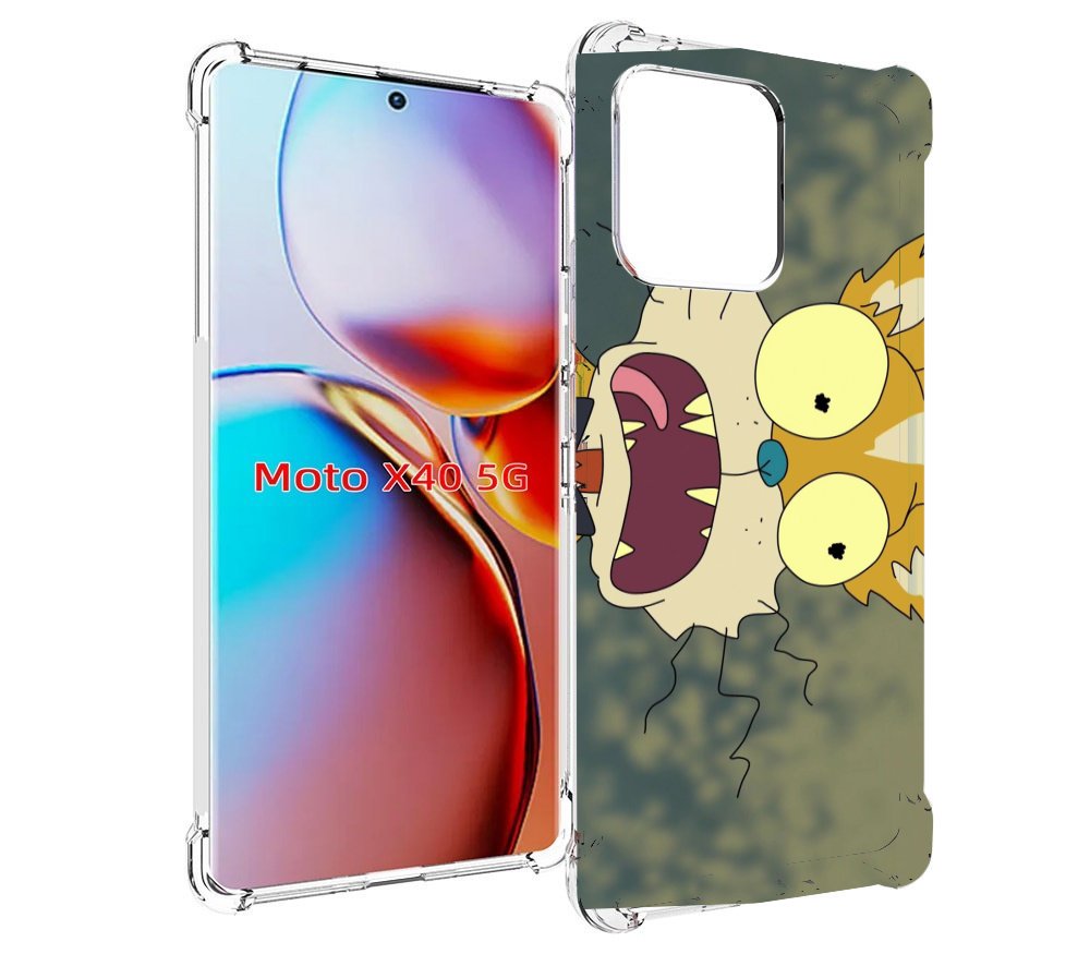 

Чехол MyPads пугливый кот для Motorola Moto X40, Прозрачный, Tocco