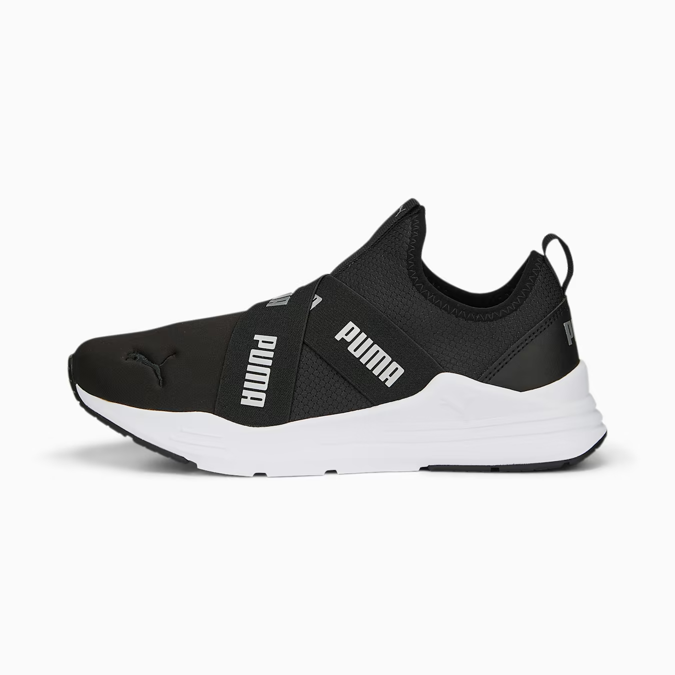 Кроссовки женские Puma Wired Run Slipon Space Metallics 38928102 черные 38.5 RU