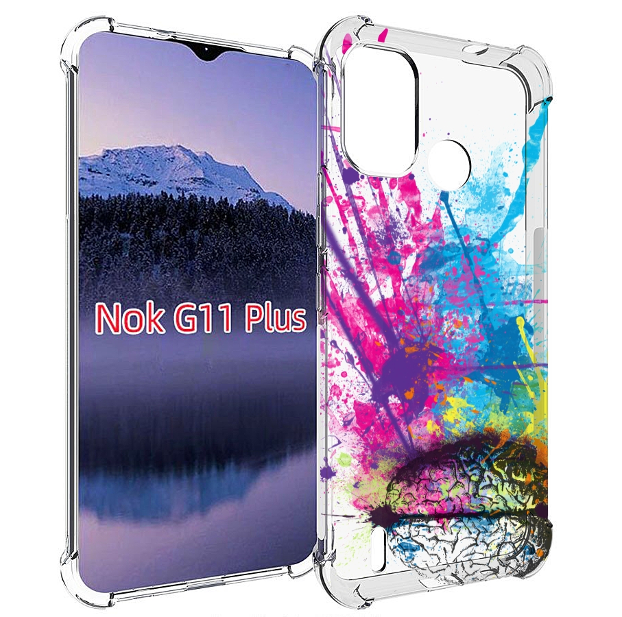 

Чехол MyPads яркий красочный мозг для Nokia G11 Plus, Прозрачный, Tocco