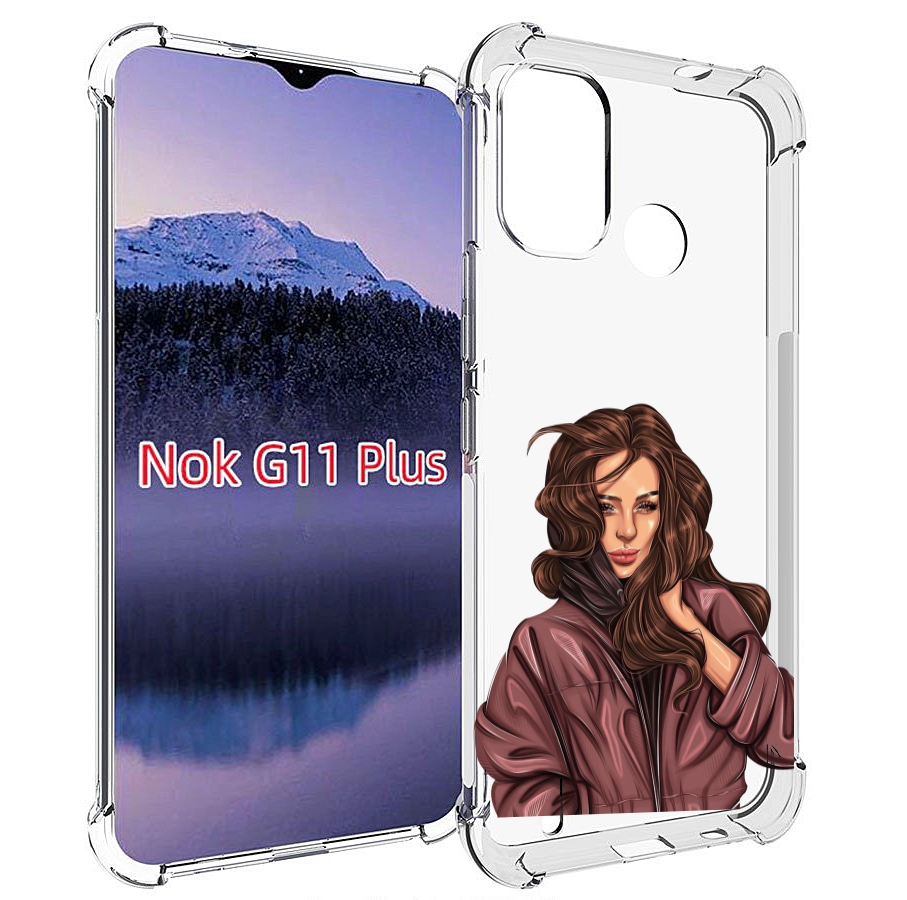 

Чехол MyPads Арт рисунок девушки для Nokia G11 Plus, Прозрачный, Tocco