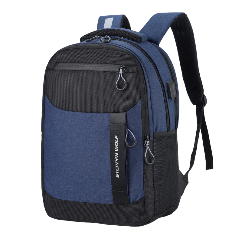 Рюкзак унисекс STEPPEN WOLF 86-22 синий, 46х35х18 см