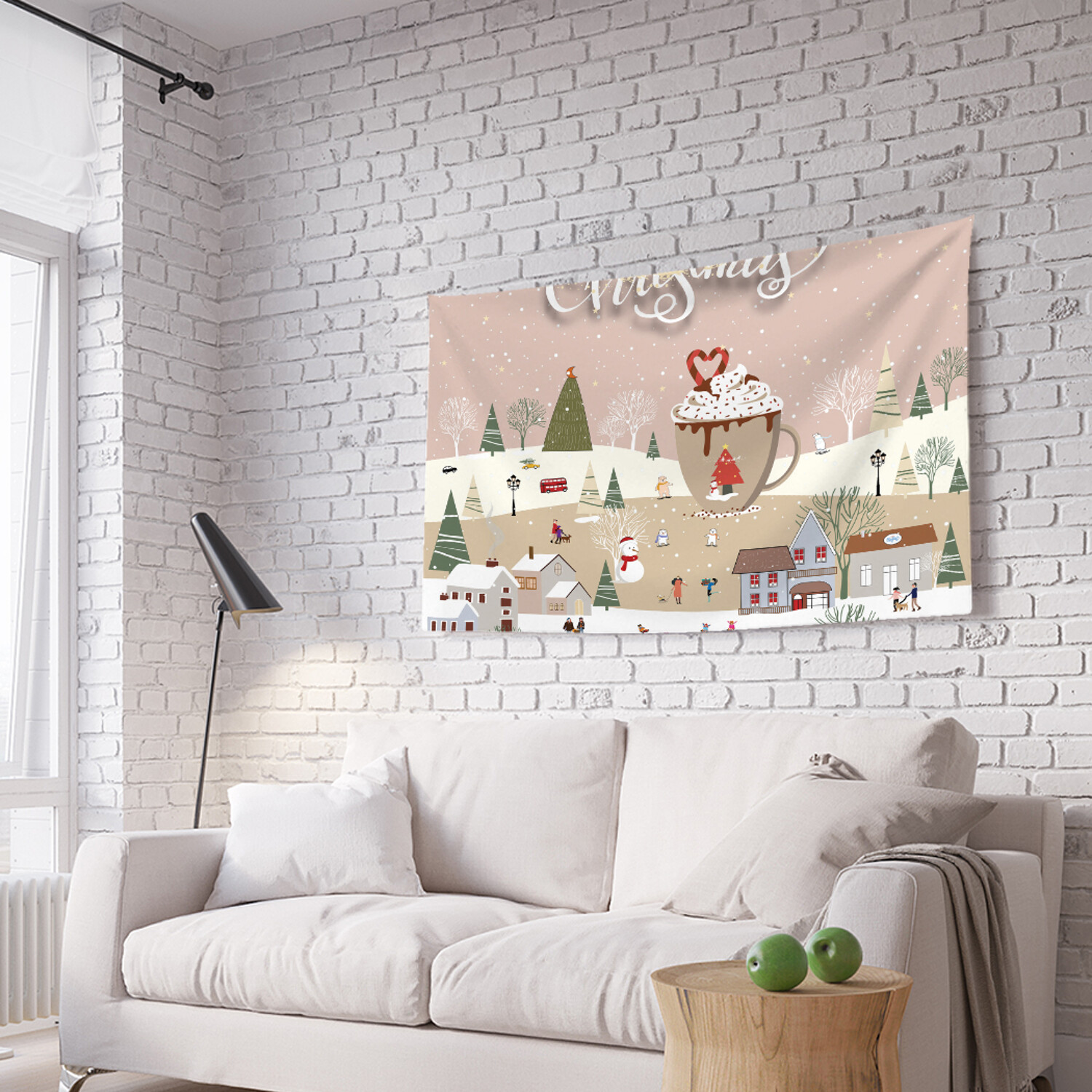 

Горизонтальное фотопанно на стену JoyArty "Рождественский город" из ткани 150х200 см, Рождественский город