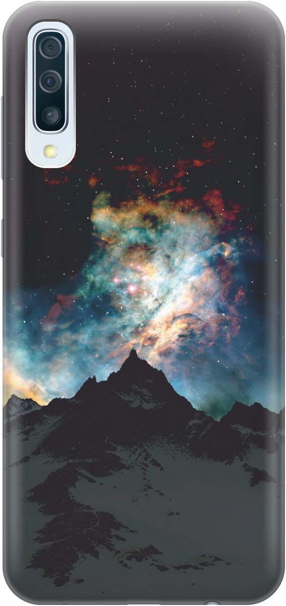 

Чехол на Samsung Galaxy A50/A50s/A30s "Горы и звезды", Синий;черный, 387
