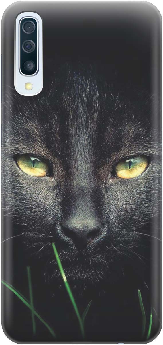 

Чехол на Samsung Galaxy A50/A50s/A30s "Кошка в темноте", Черный, 387