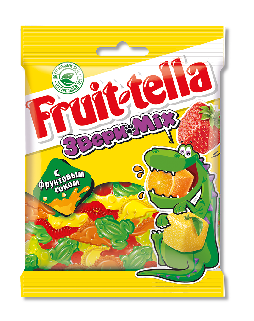 Мармелад жевательный Fruittella Звери Mix 70 г