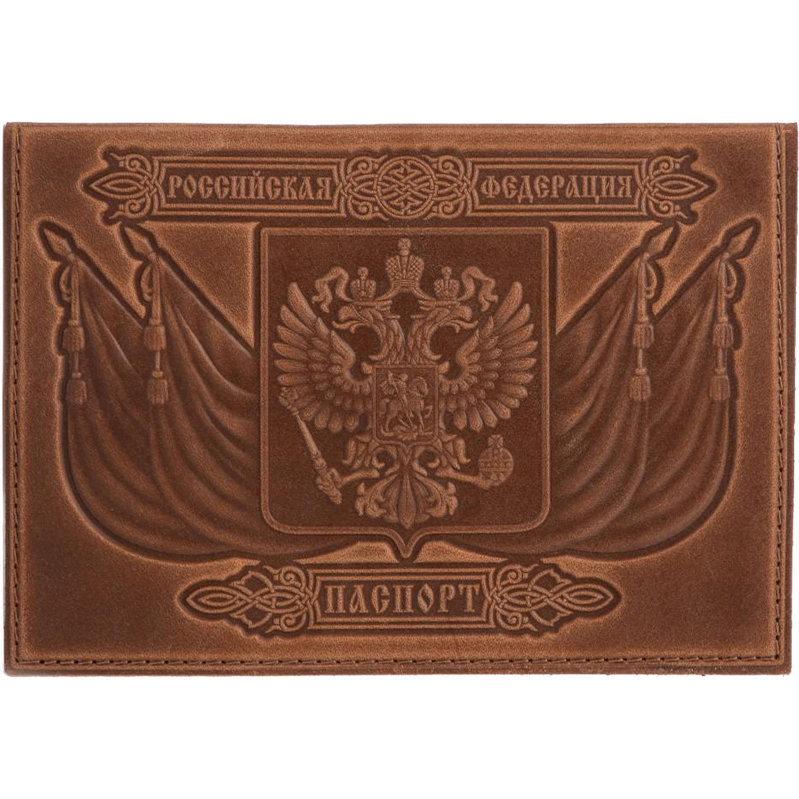 

Обложка для паспорта Подарки d0064274912 коричневая, Коричневый, d0064274912