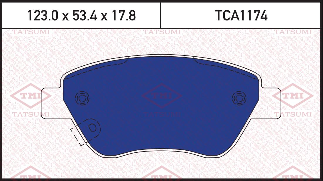 

Колодки Дисковые Перед. Opel Corsa 06> Tatsumi Tca1174 Tca1174
