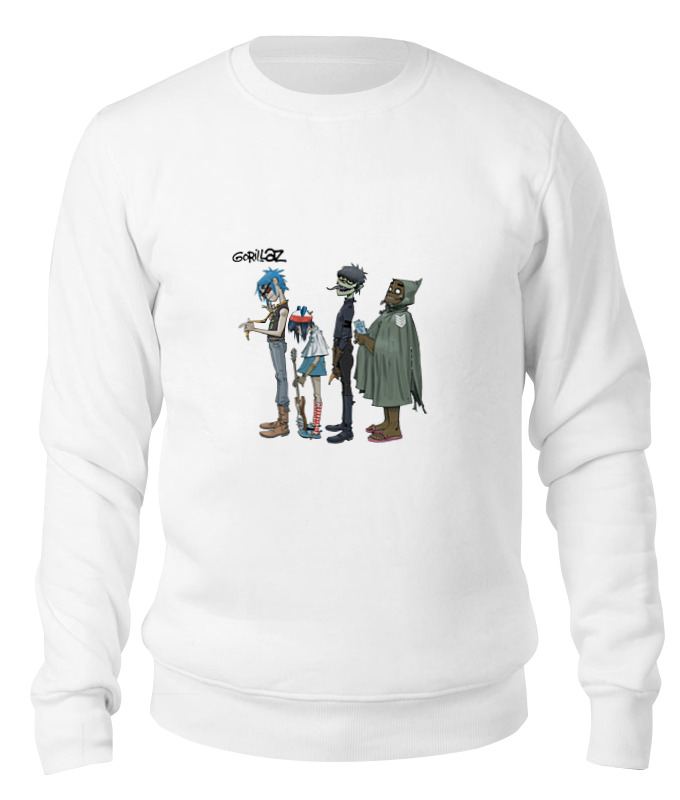 

Свитшот унисекс Printio Gorillaz белый XL, Gorillaz