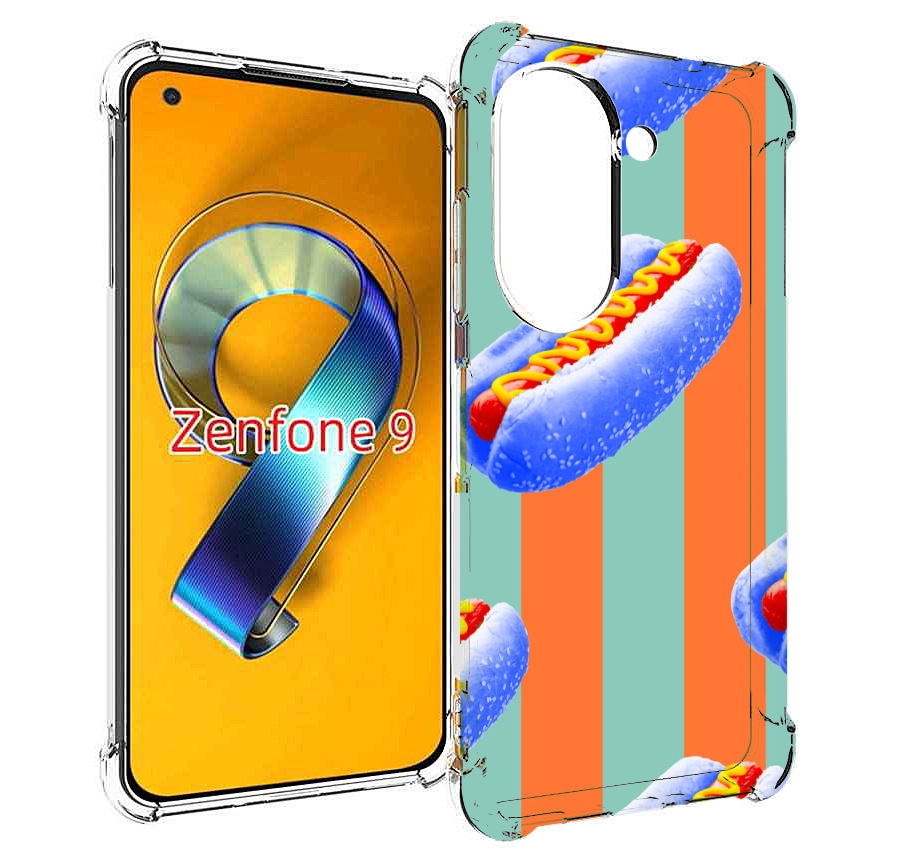

Чехол MyPads синие хотдоги для Asus Zenfone 9 (AI2202), Прозрачный, Tocco