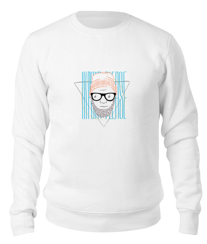 

Свитшот унисекс Printio Hipsta please белый XL, Hipsta please