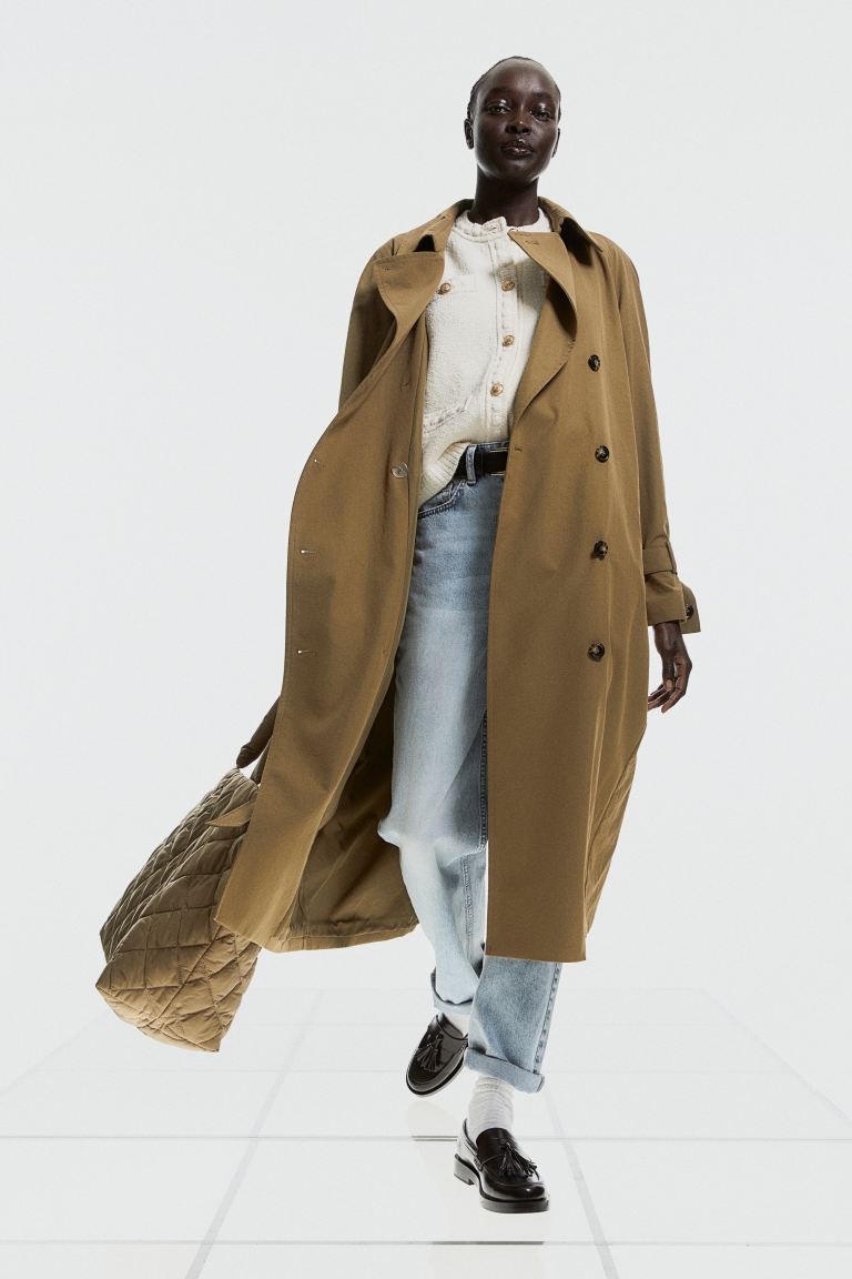 

Плащ женский H&M 1115204003 бежевый 2XL (доставка из-за рубежа), 1115204003