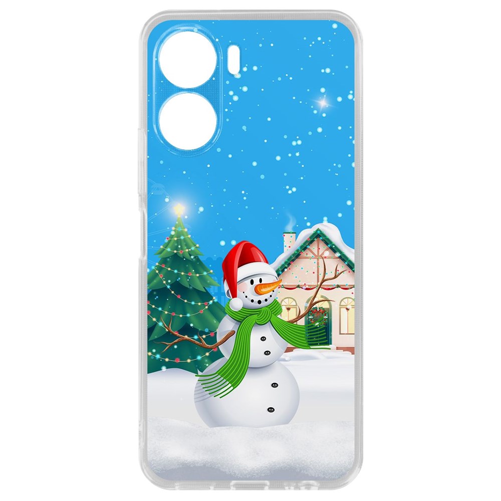 

Чехол-накладка Кейс Снеговик для Vivo Y16