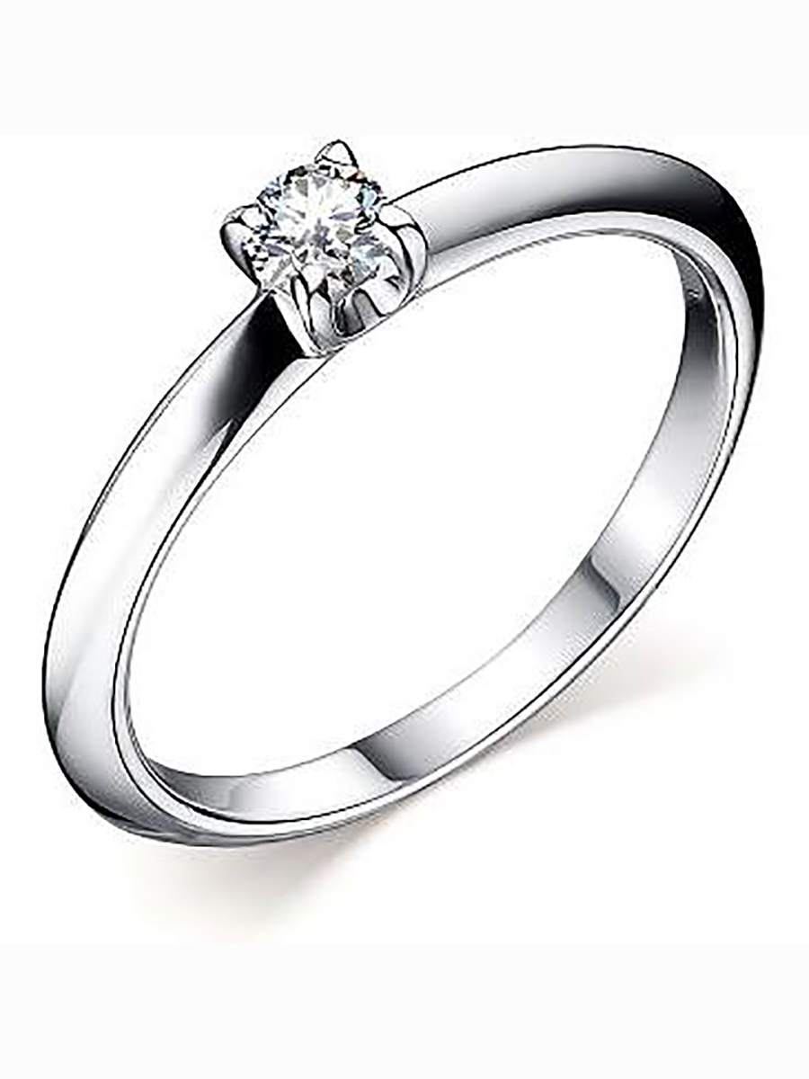 

Кольцо с 1 муассанитом из серебра р. 15 Алкор серебро 01-2698_000М-00, 01-2698_000М-00