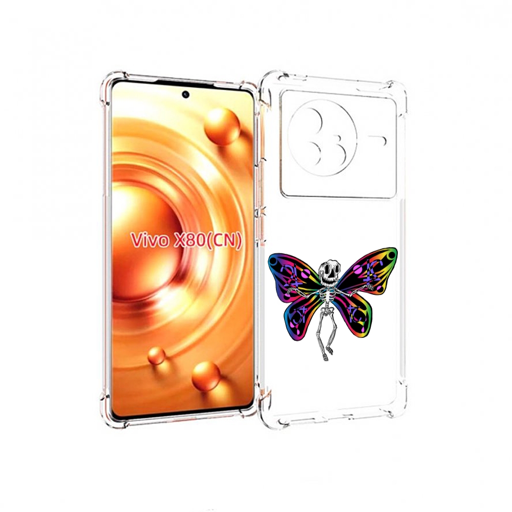 

Чехол Mypads Эффект Бабочки Для Vivo X80, Прозрачный, Tocco