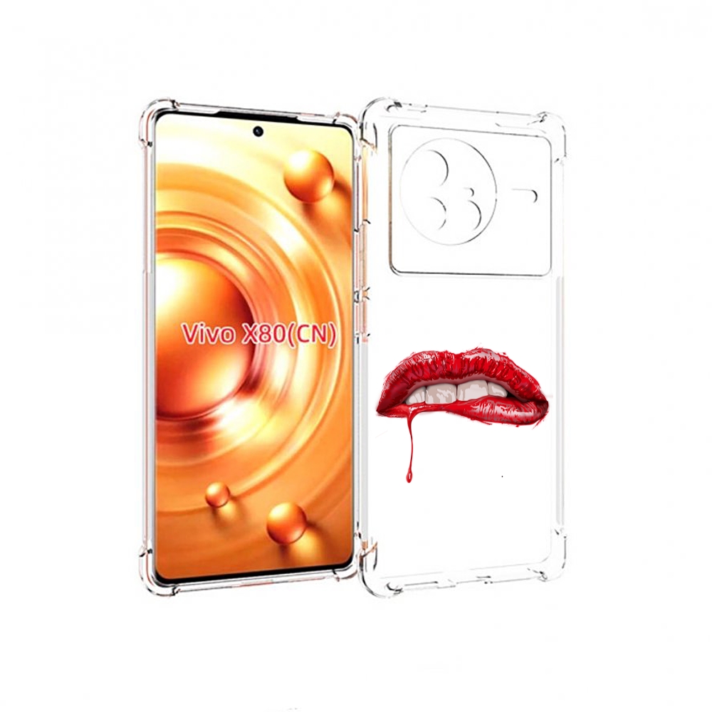 

Чехол Mypads Яркие Красные Губы Для Vivo X80, Прозрачный, Tocco