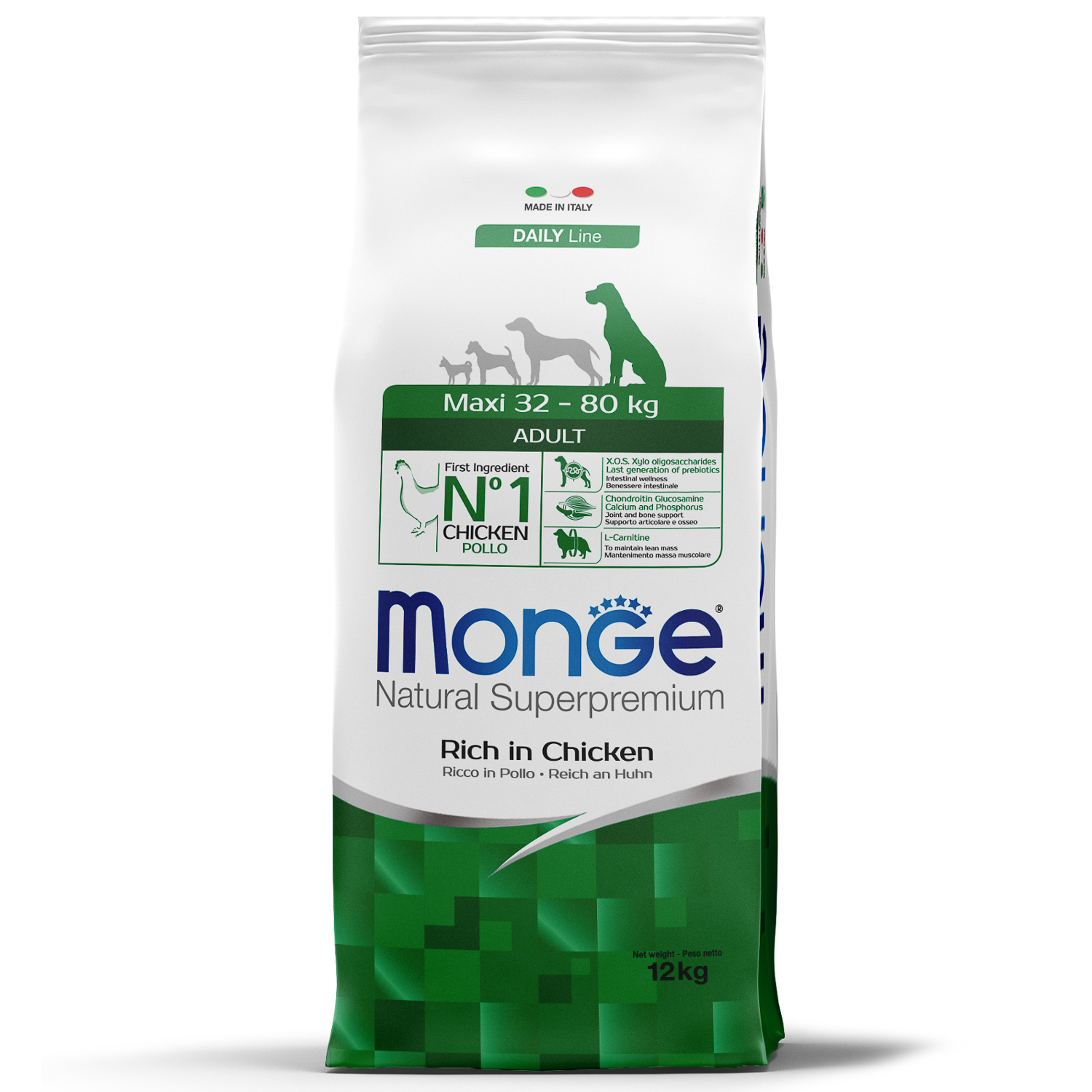 

Сухой корм для собак Monge Maxi, для крупных пород, с курицей, 12 кг