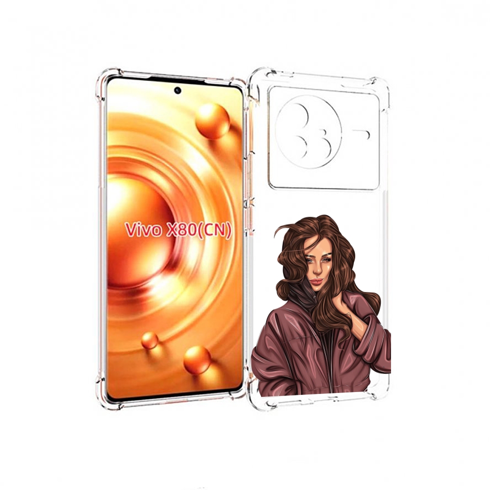 

Чехол Mypads Арт Рисунок Девушки Для Vivo X80, Прозрачный, Tocco